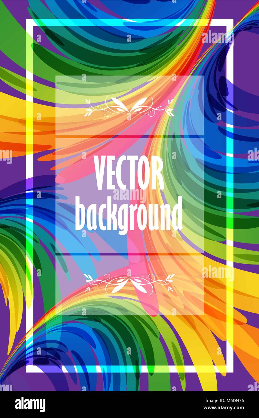 Abstract multicolored background, vector bright template Stock Vector