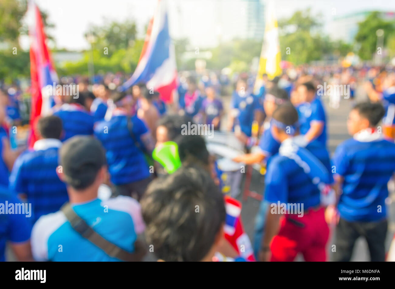 Abstract blurred photo of fan sport at stadium, sport background