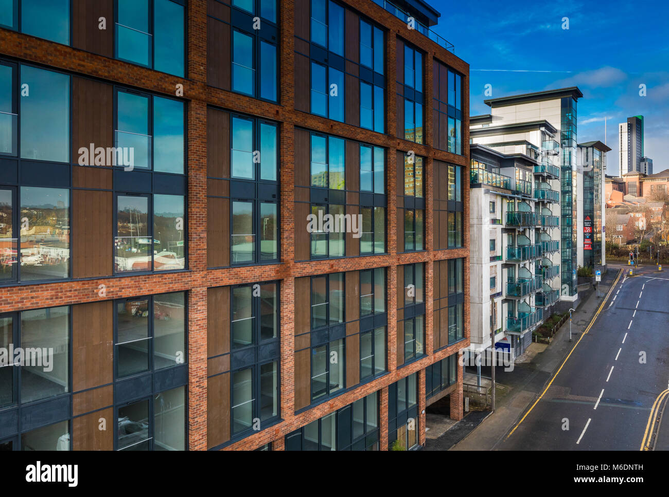 New Property Development Projects On Skinner Lane Leeds. Changing The Leeds Skyline. Stock Photo