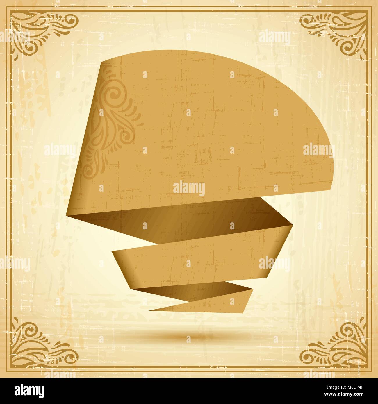 Retro origami speech bubble vector background. Eps 10 Stock Vector ...