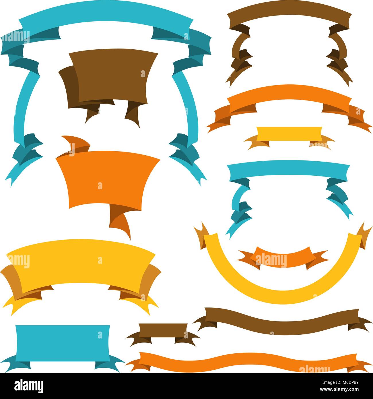 Set of retro ribbons and labels. Vector illustration Stock Vector Image ...