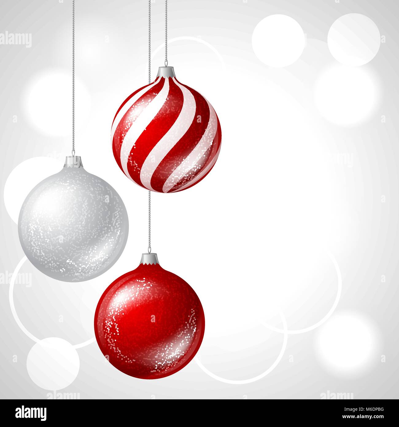 Merry Christmas vector background with glossy balls Stock Vector Image ...