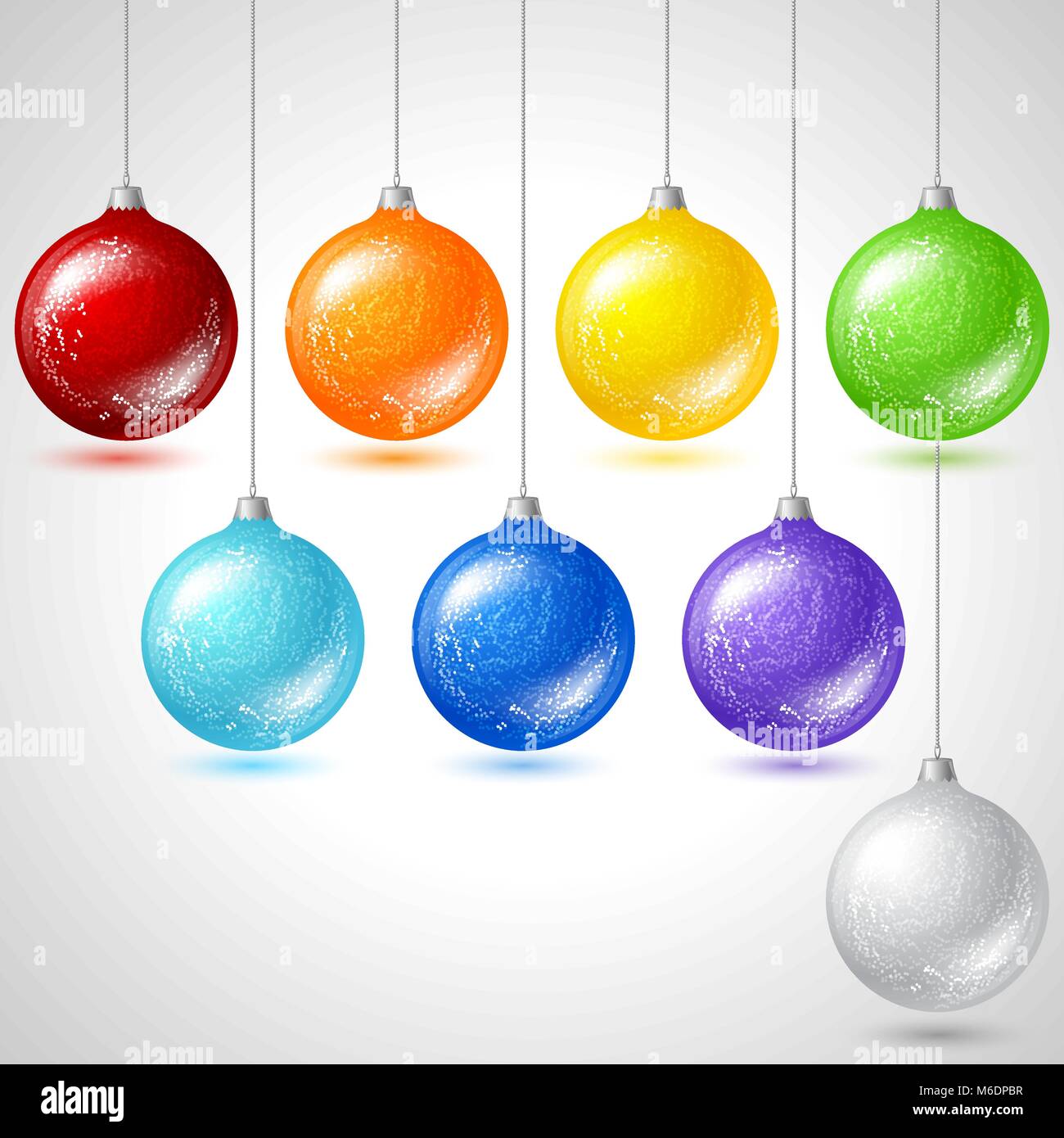Merry Christmas vector background with glossy balls Stock Vector Image ...