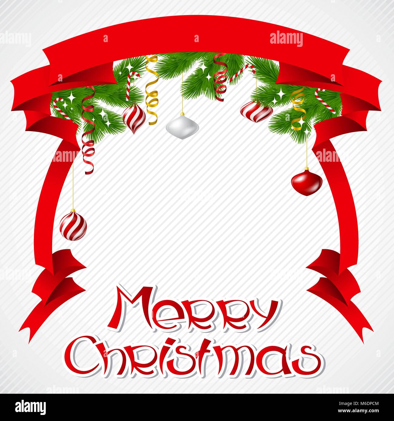 Merry Christmas vector background with glossy balls Stock Vector Image ...