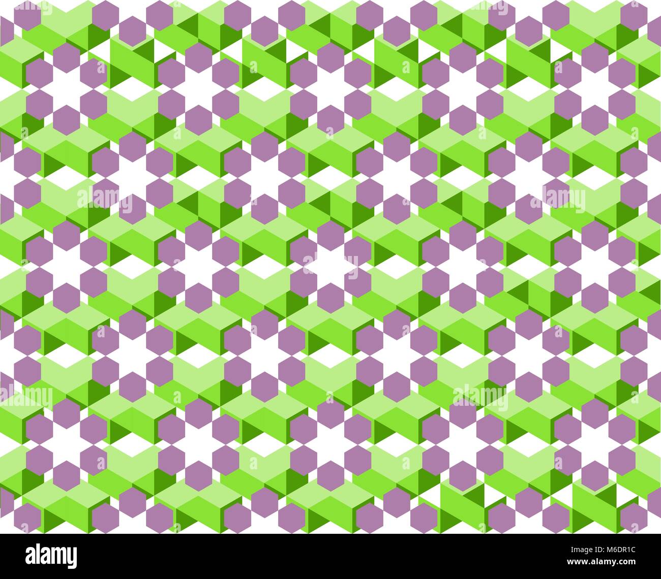 Geometric pattern of ultra violet and green color isolated on white background - Vector illustration, EPS10. Stock Vector