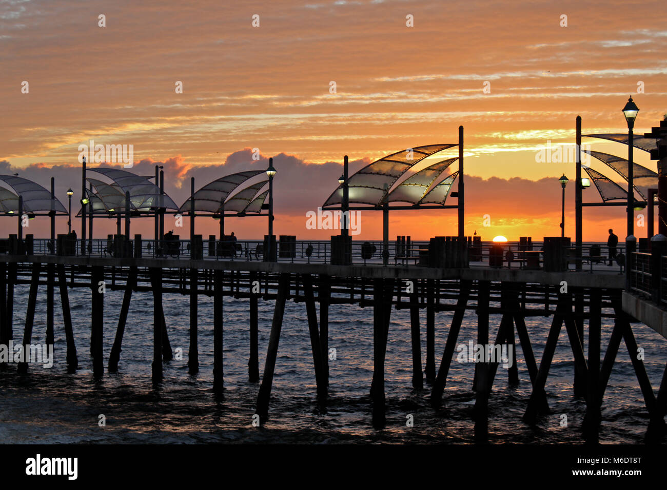 Beautiful Sunset at the Redondo Beach Pier, Los Angeles, California