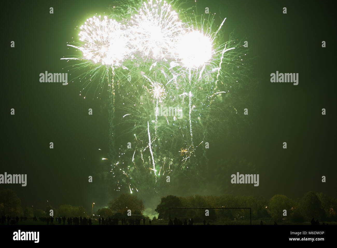 Fireworks at Wanstead Flats Stock Photo Alamy
