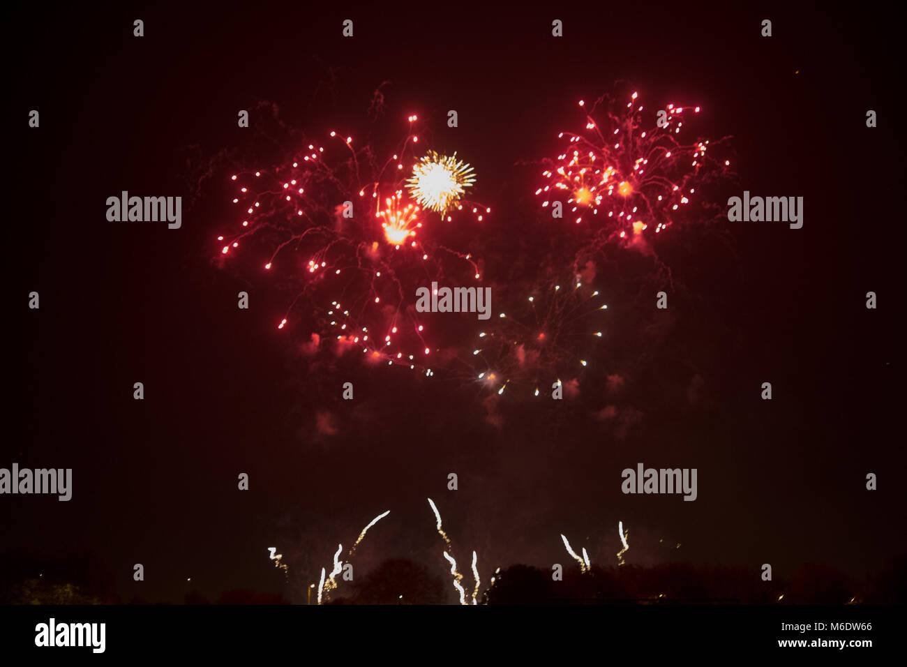 Fireworks at Wanstead Flats Stock Photo Alamy