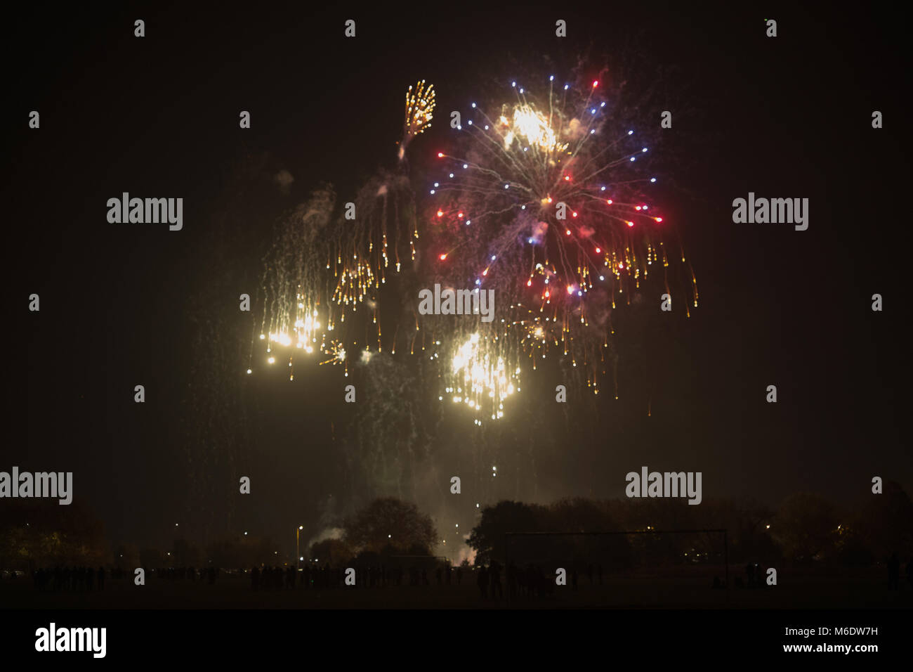 Fireworks at Wanstead Flats Stock Photo Alamy