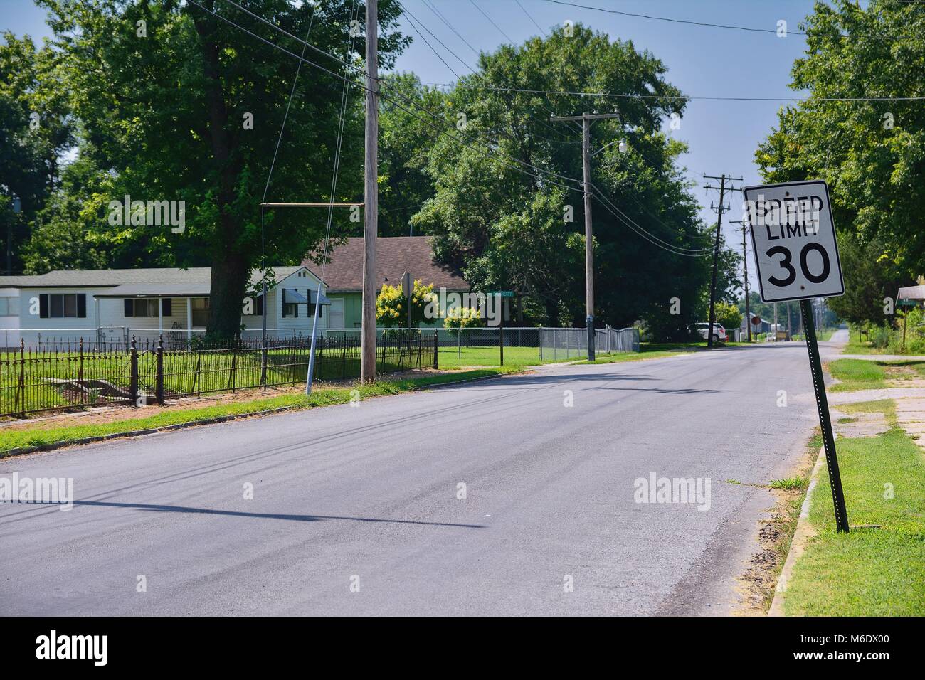 Speed limit 30 sign in Carterville city, Missouri Stock Photo Alamy