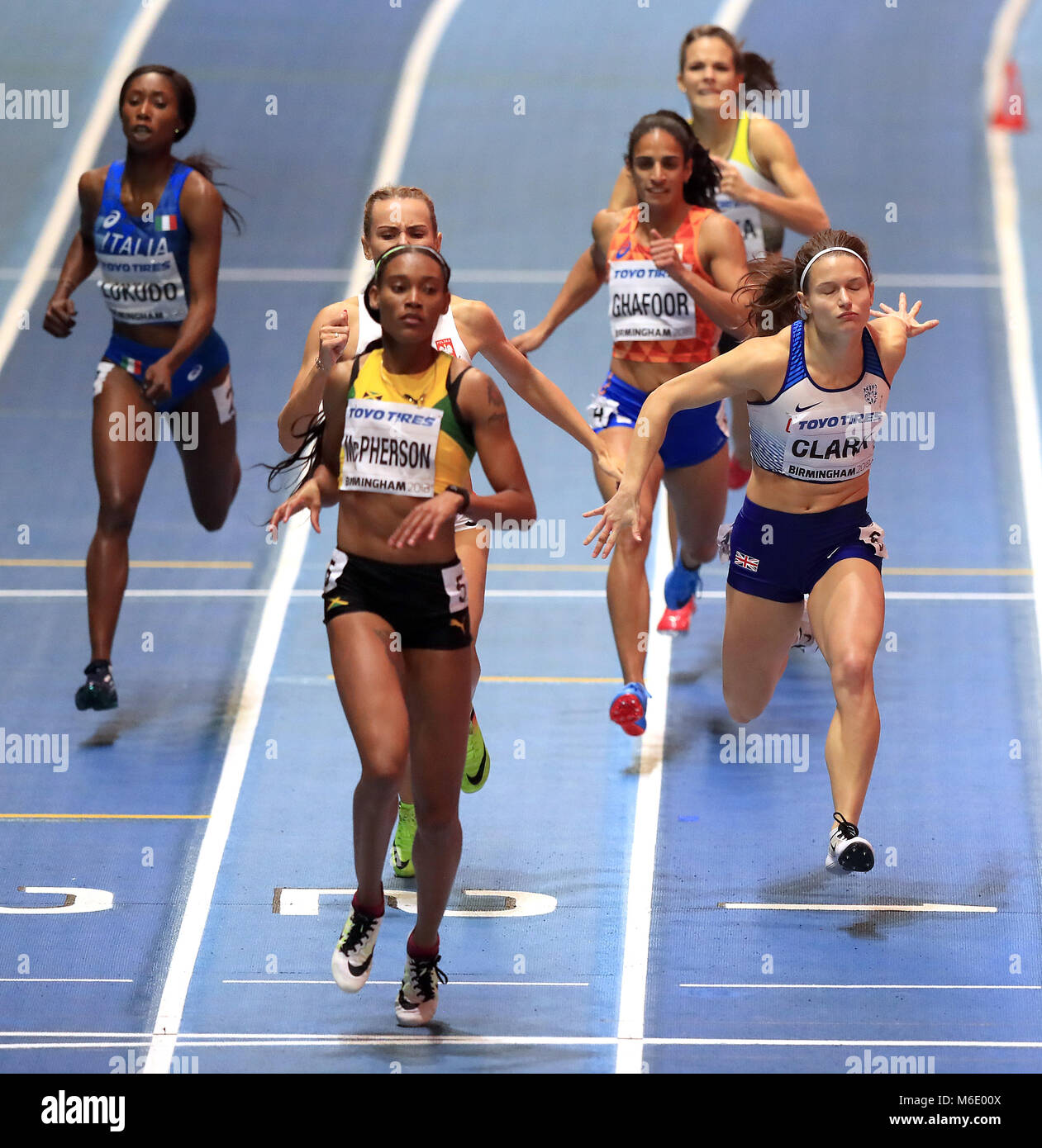 Great Britain's Zoey Clark (right) on her way to finishing second in