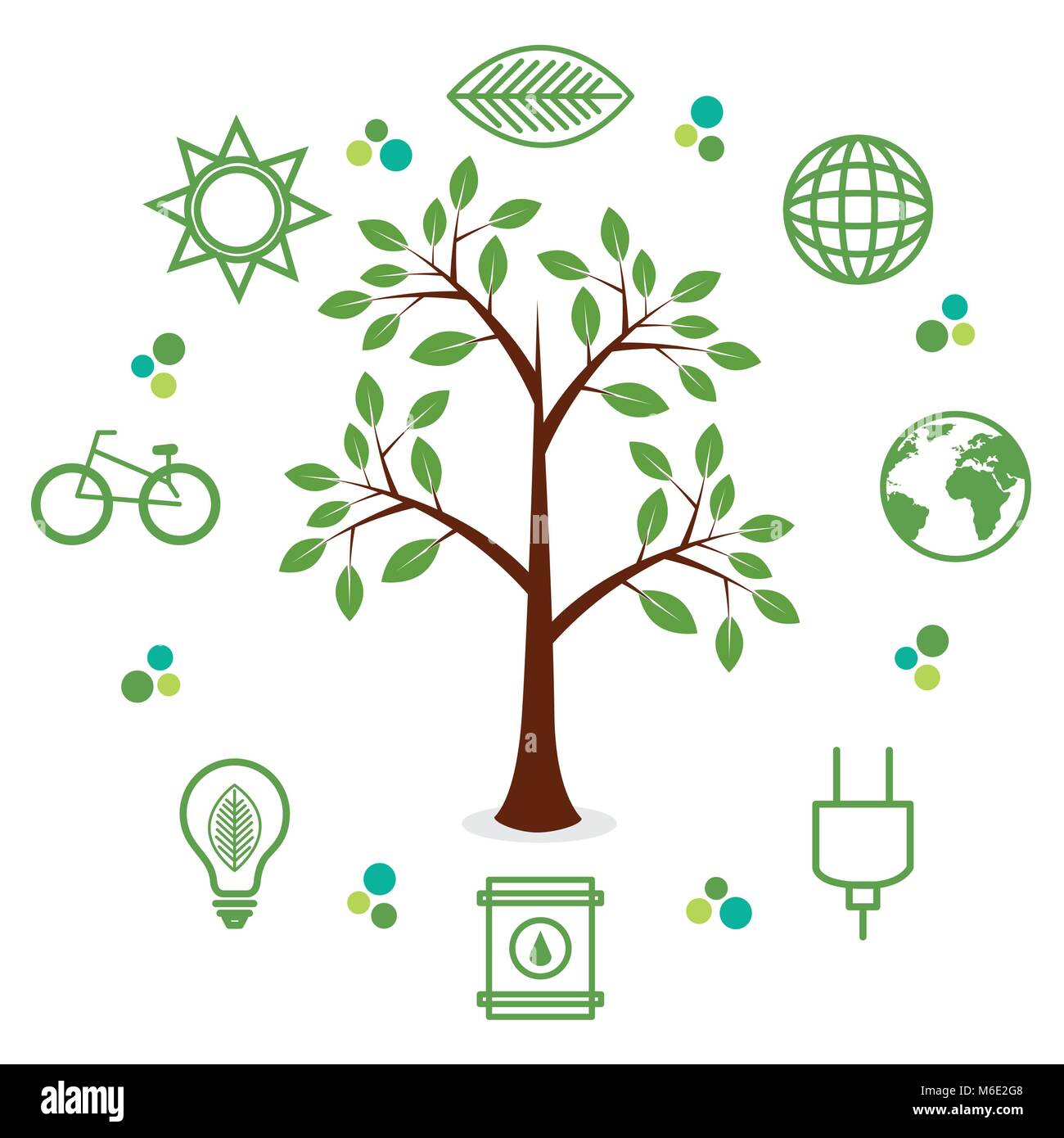 Sustainable forest light Stock Vector Images - Alamy