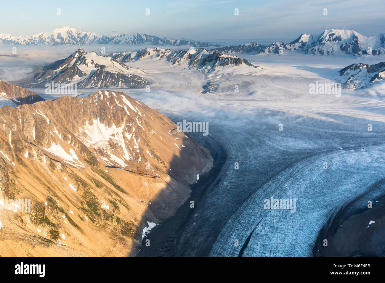 Sunset, Mt St Elias, Mt Miller, Bagley Icefield Stock Photo Alamy