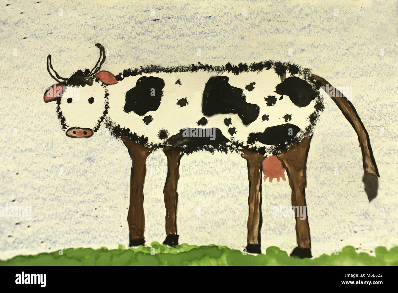 picture spotted cow Stock Photo Alamy