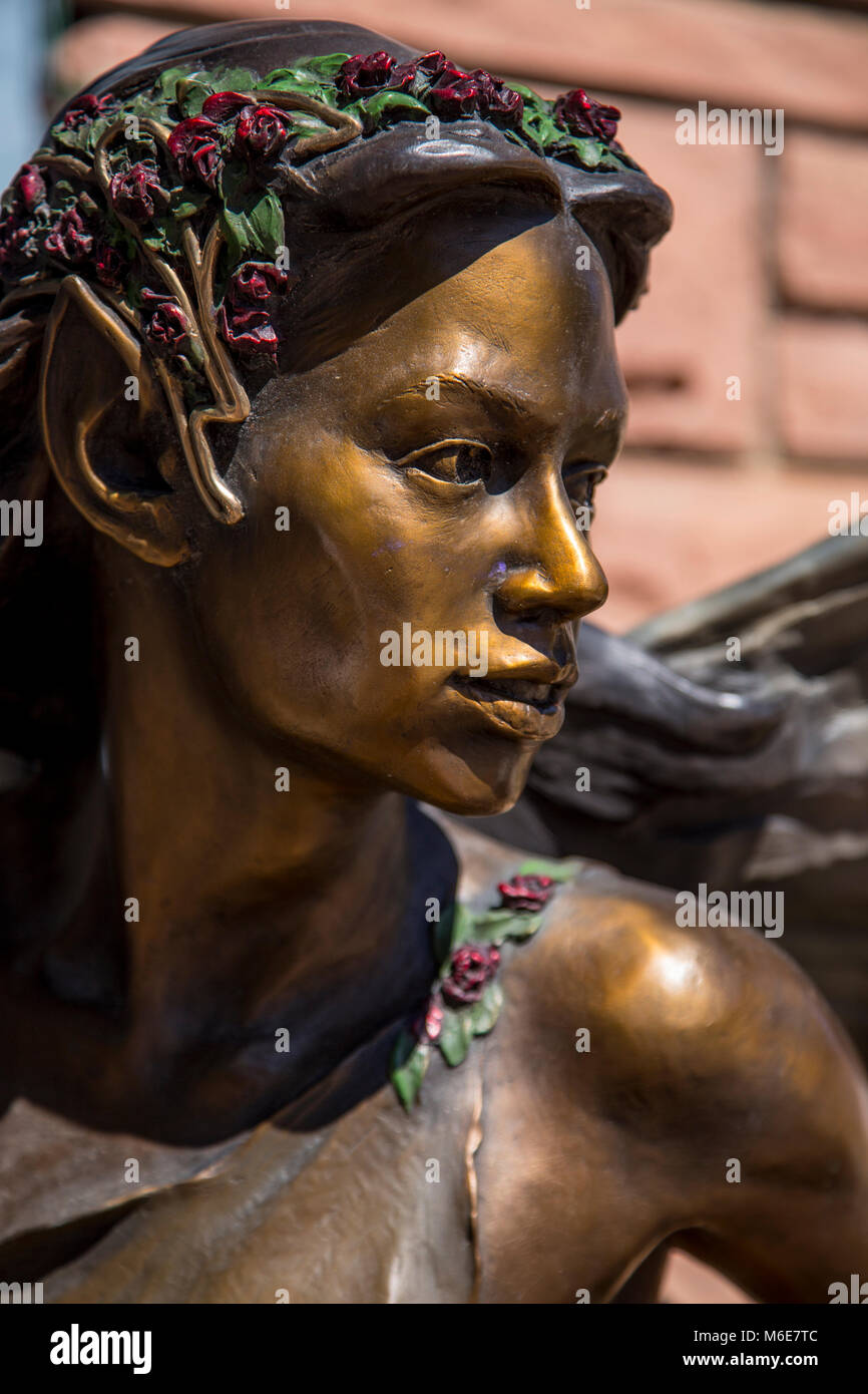 Bronze sculpture of an elf Stock Photo