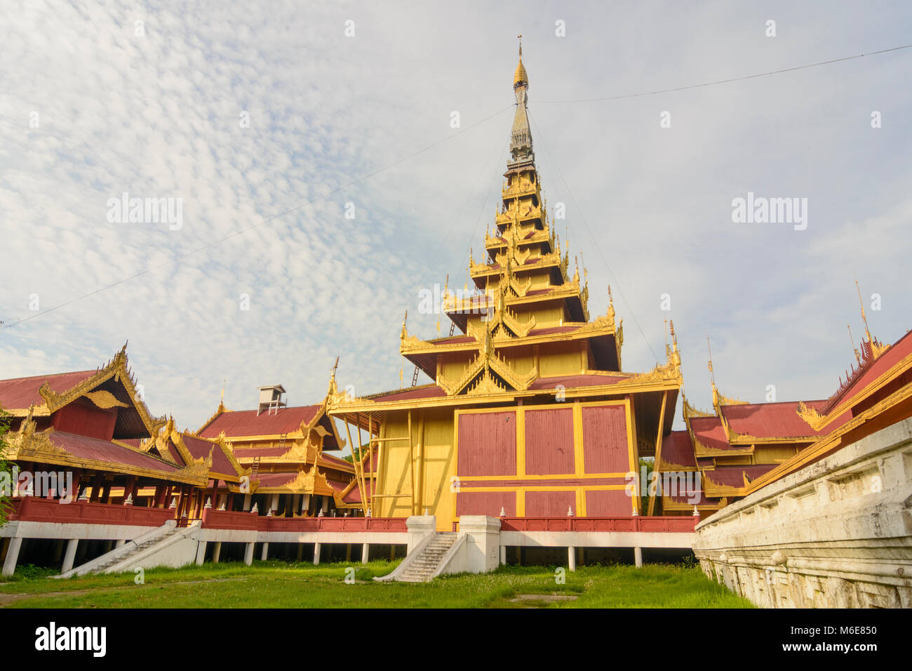 Mandalay: Mandalay Palace: tower of Great Audience Hall, , Mandalay Region, Myanmar (Burma) Stock Photo