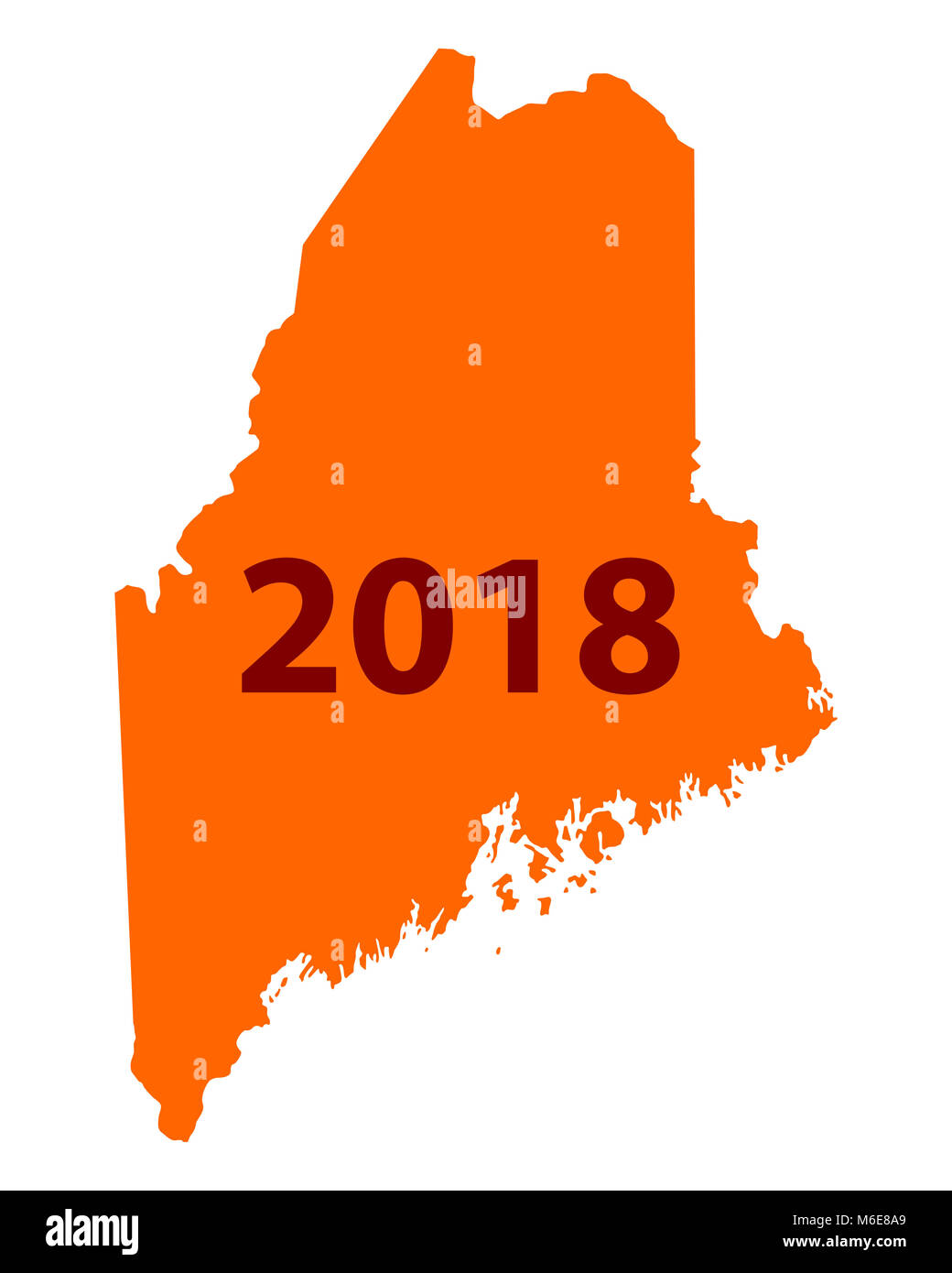 Map of Maine 2018 Stock Photo Alamy