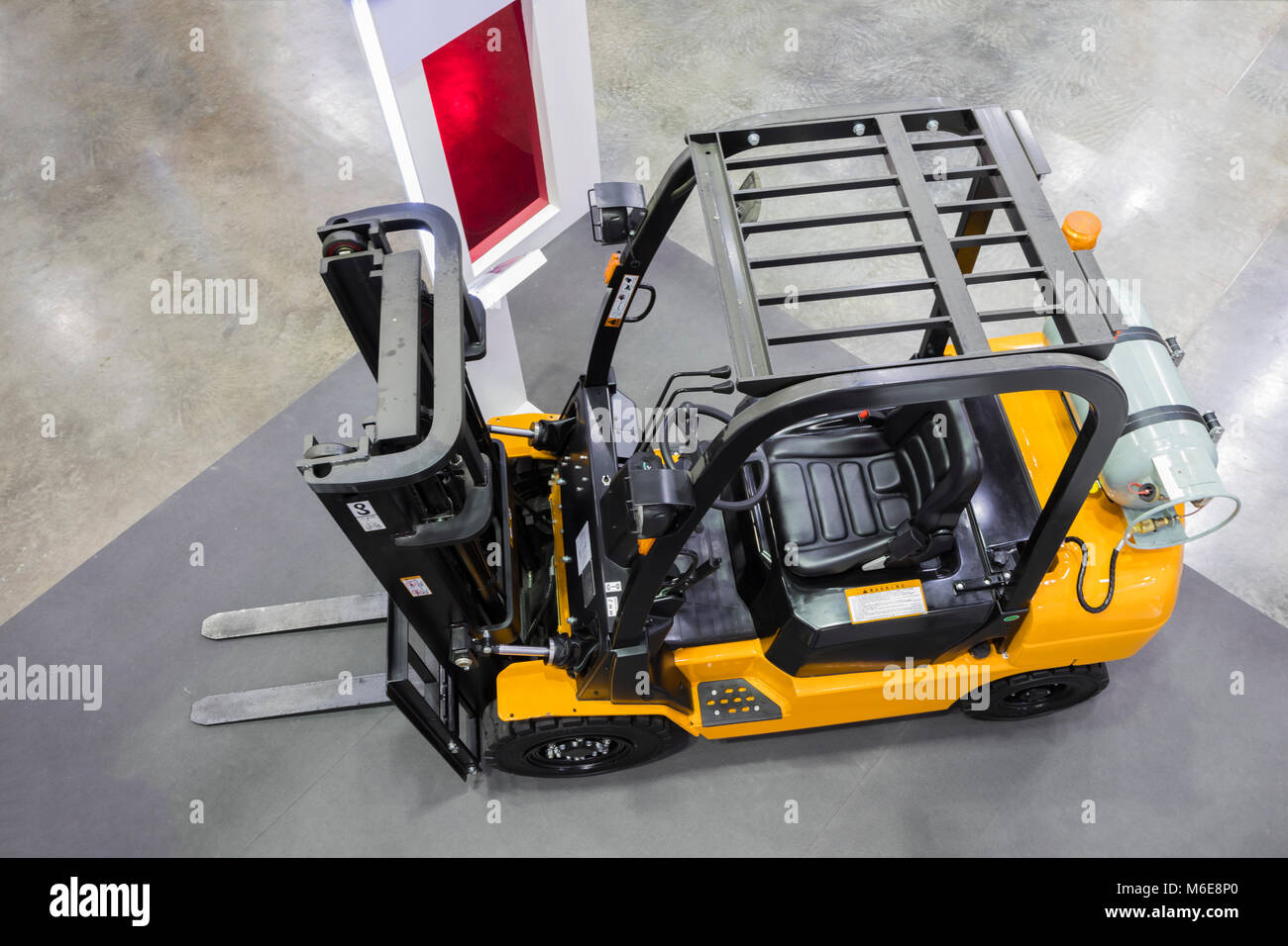 The Industrial Forklift truck ; Seen by Top View Stock Photo - Alamy