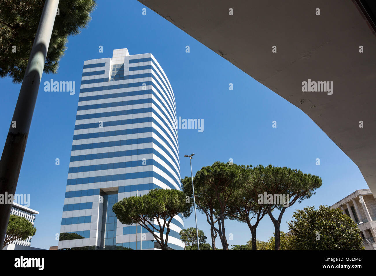 INAIL headquarters building in EUR business district in Rome Stock Photo