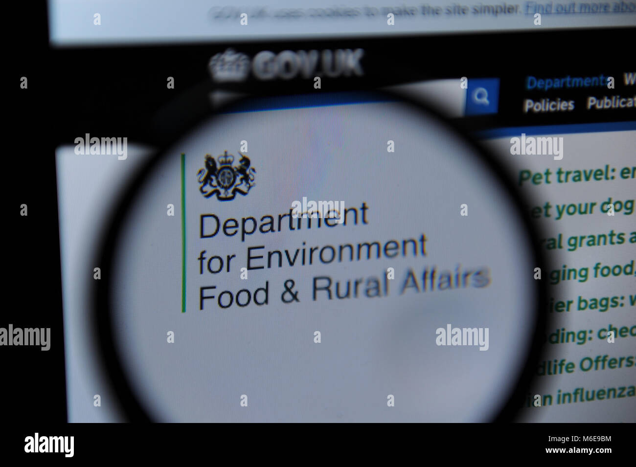 Department for Environment Foot & Rural Affairs Stock Photo
