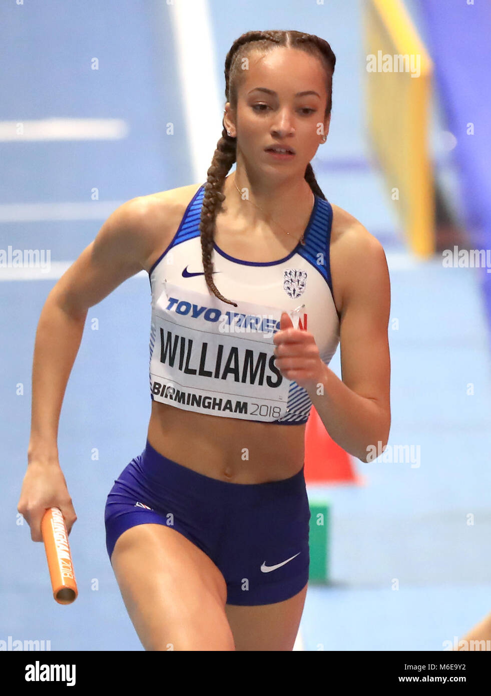 Great Britain's Hannah Williams in action during the Women's 4x400m