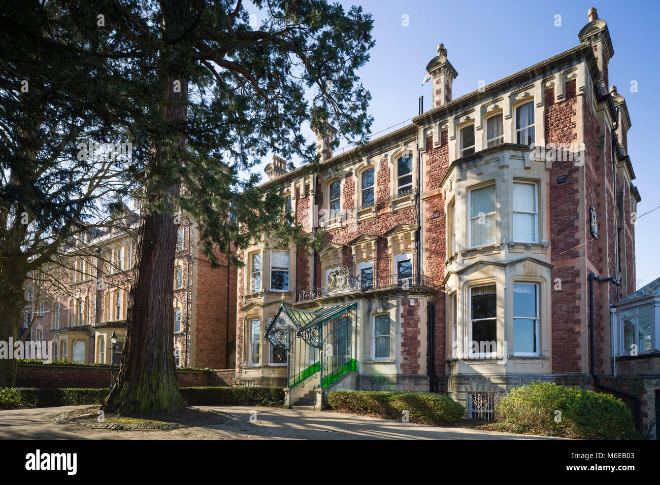 The Lord Mayor's Mansion House, Clifton, Bristol, official residence of the Lord Mayor, formerly a private house donated to the city. Stock Photo