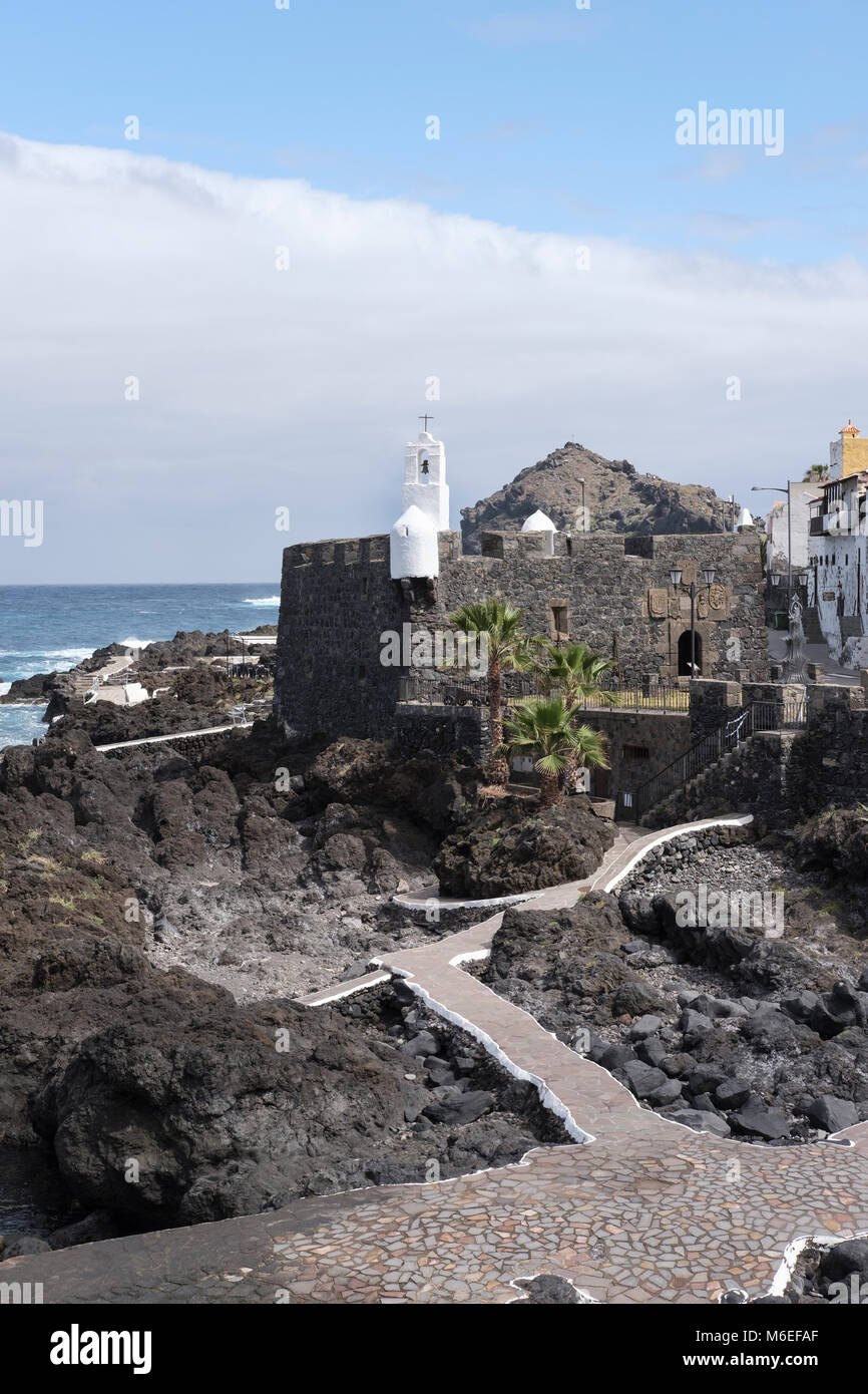 Castillo de San Miguel, 1575 - 1577, Garachico, Tenerife North, Canary Islands, Spain, Stock Photo