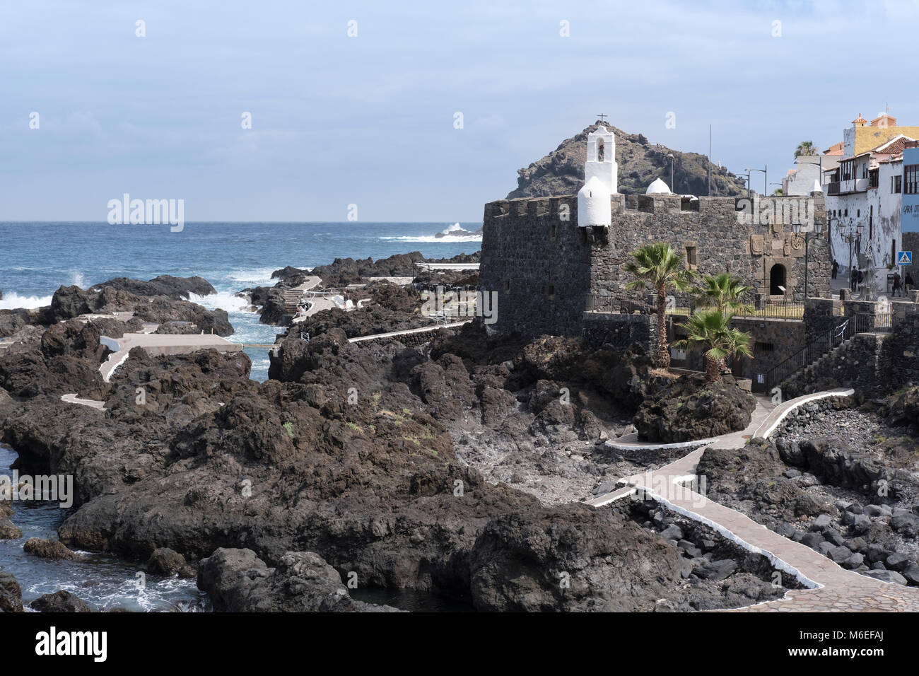 Castillo de San Miguel, 1575 - 1577, Garachico, Tenerife North, Canary Islands, Spain, Stock Photo