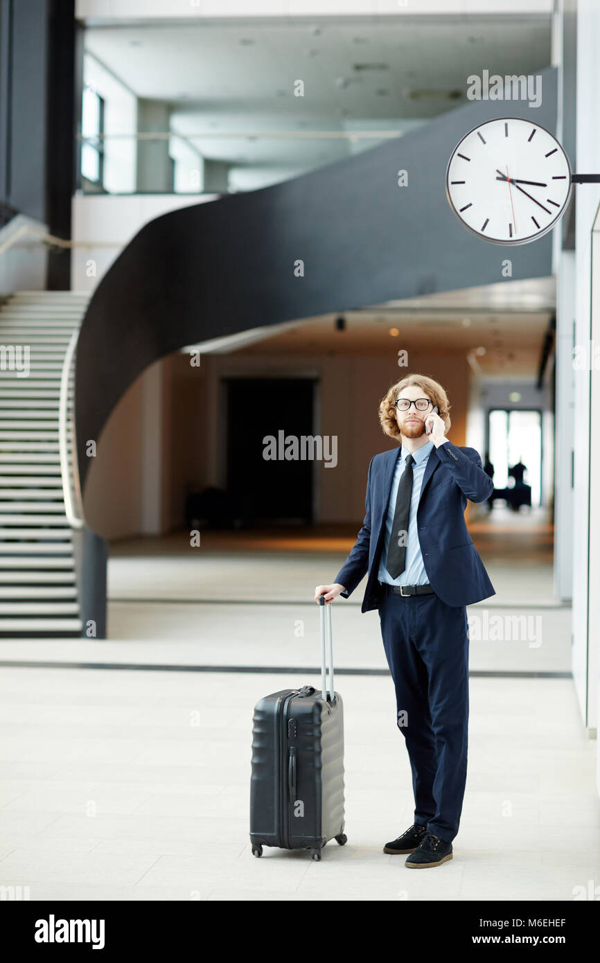 Calling in lounge Stock Photo