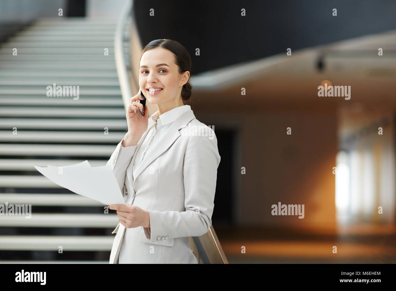 Mobile consultation Stock Photo