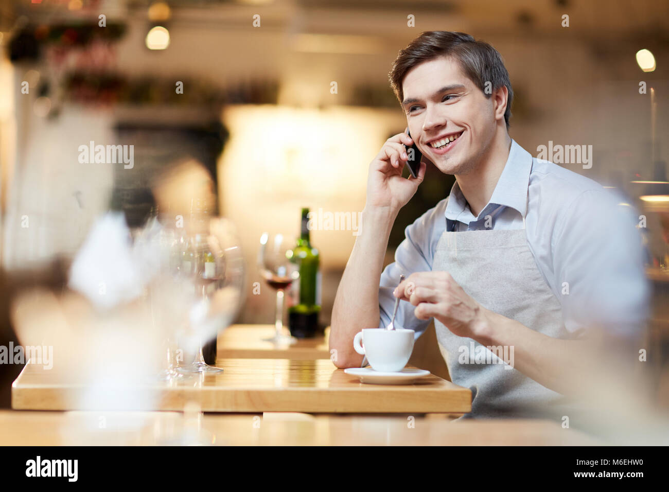 Drinking coffee Stock Photo