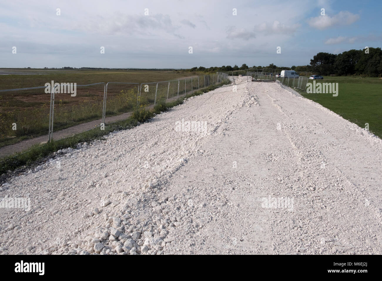 Nemo Ramsgate Freshly laid chalk covers the Nemo Link at Pegwell Bay near Ramsgate ...