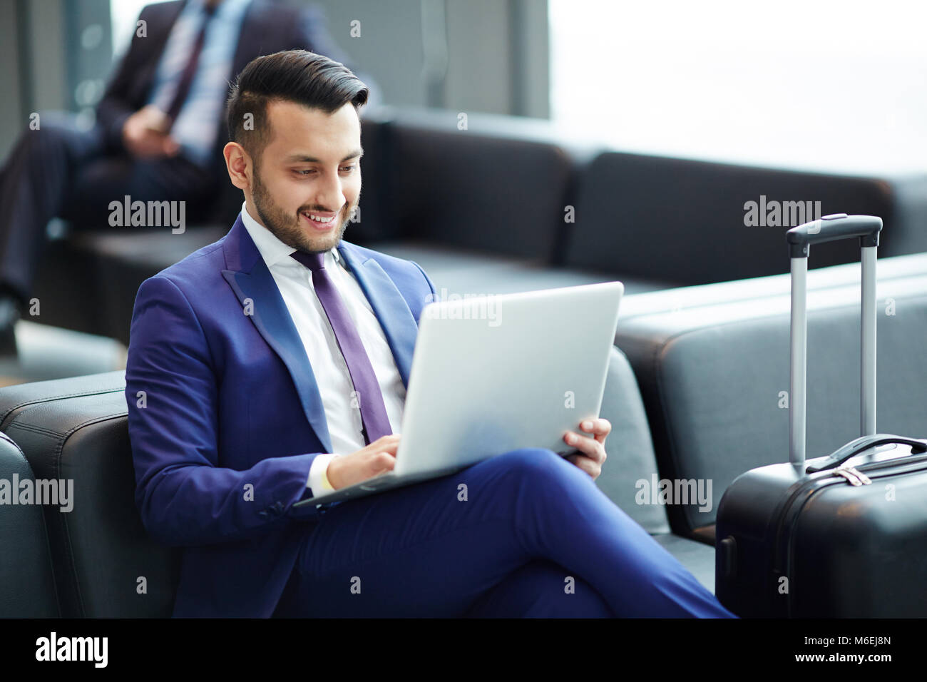 Networking in waiting-room Stock Photo