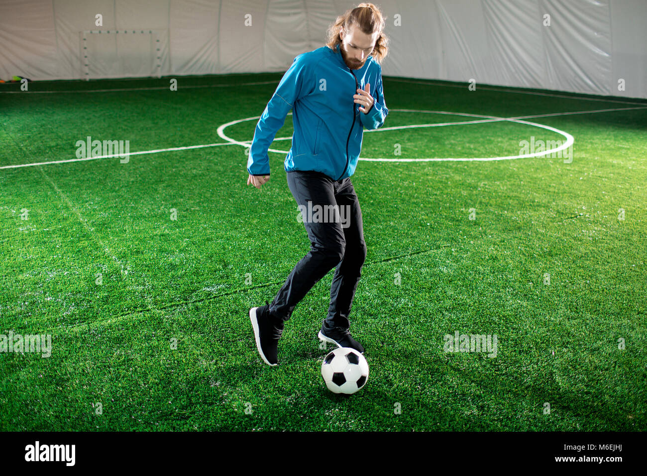 pitch training soccer ball