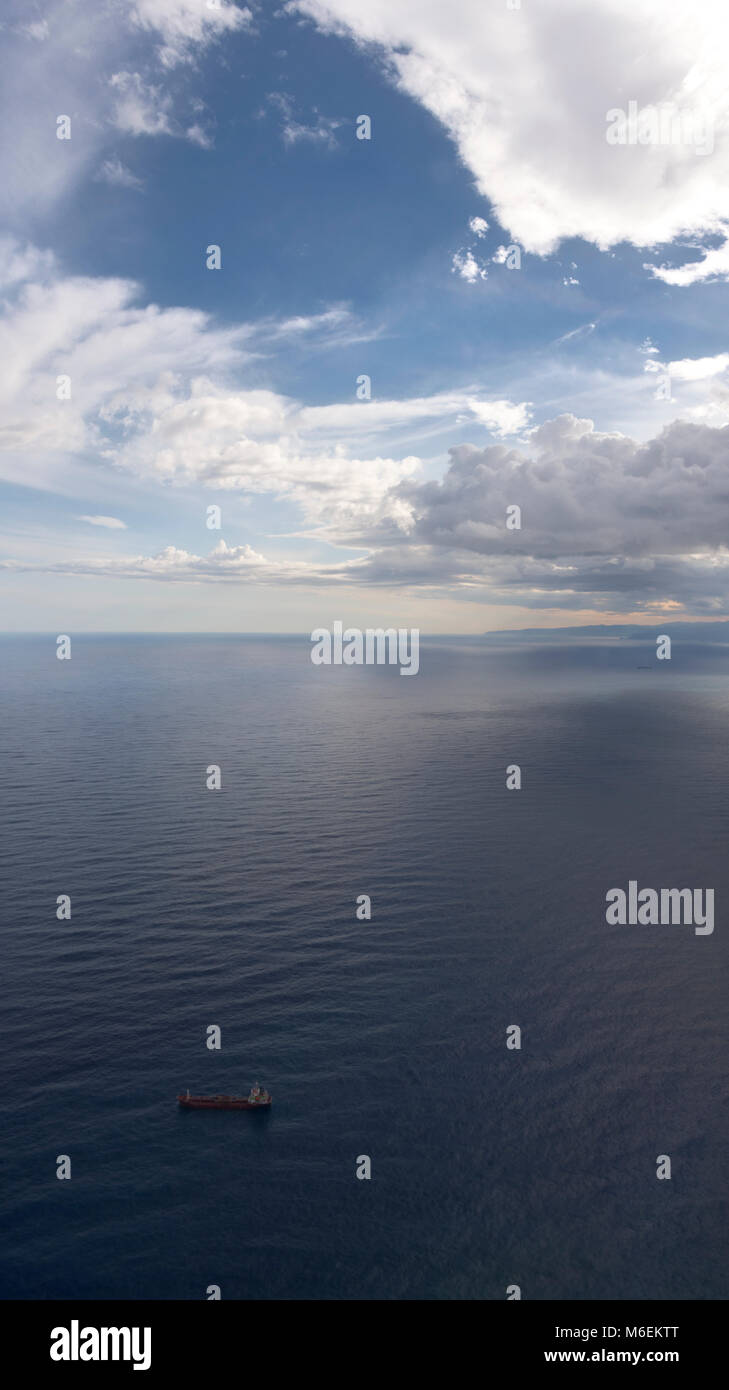 aerial view of the sea and the sun in Italy Stock Photo Alamy