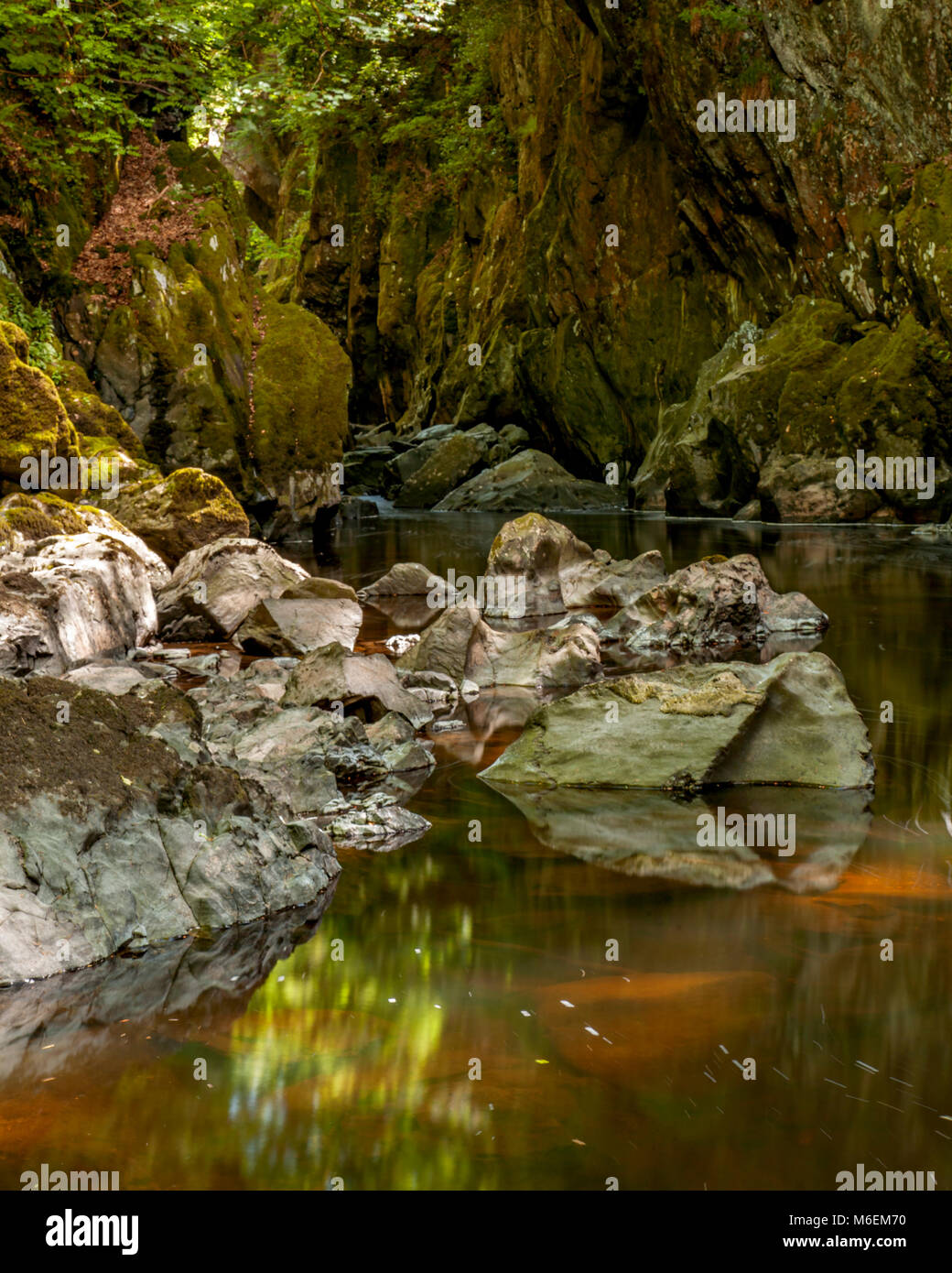 The at Fairy Glen, Snowdonia, Wales Stock Photo Alamy