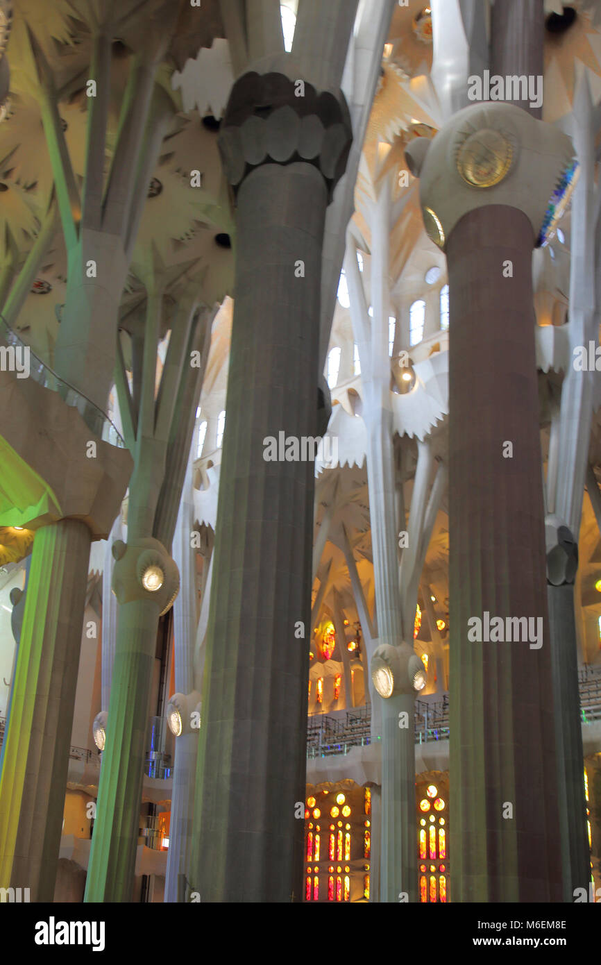 the famous gaudi designed basilica de la sagrada familia barcelona Stock Photo