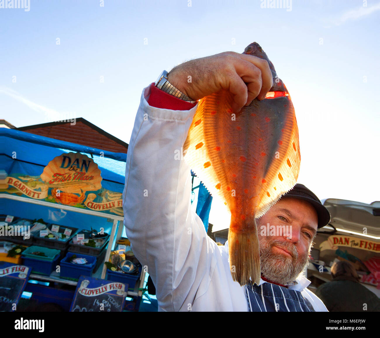 Clovelly North Devon Captain Kettle@s Fresh Fish Cart North Devon England  UK GB Stock Photo - Alamy