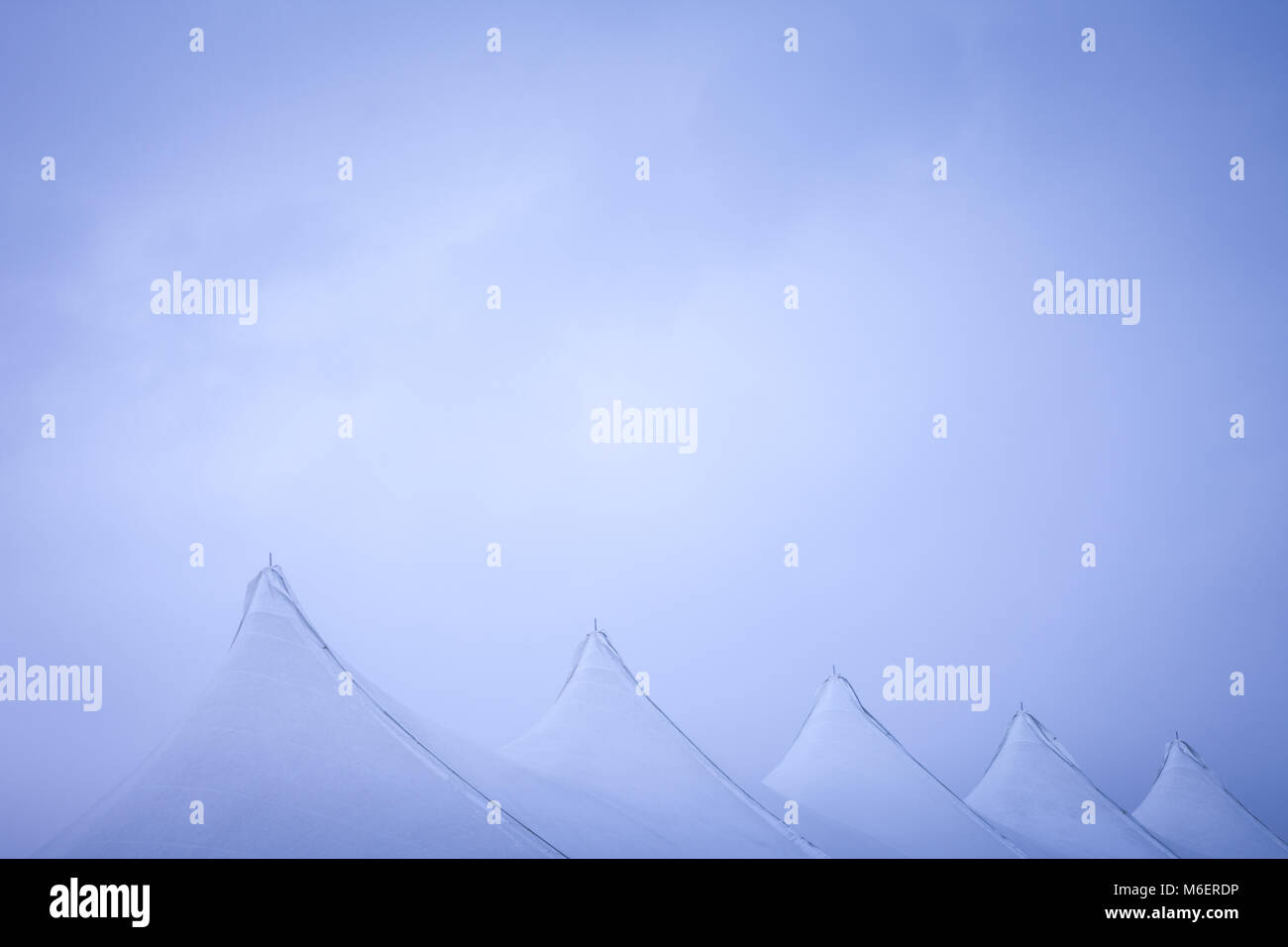 Abstract image showing marquee tops in a blue cast Stock Photo