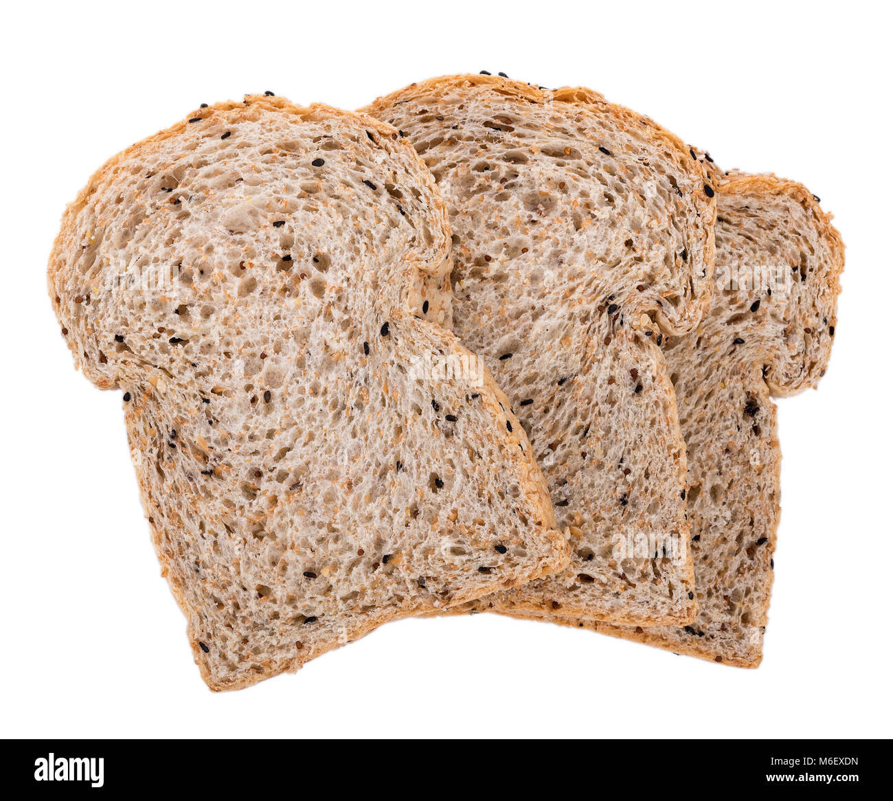 whole wheat bread isolated on white background Stock Photo - Alamy