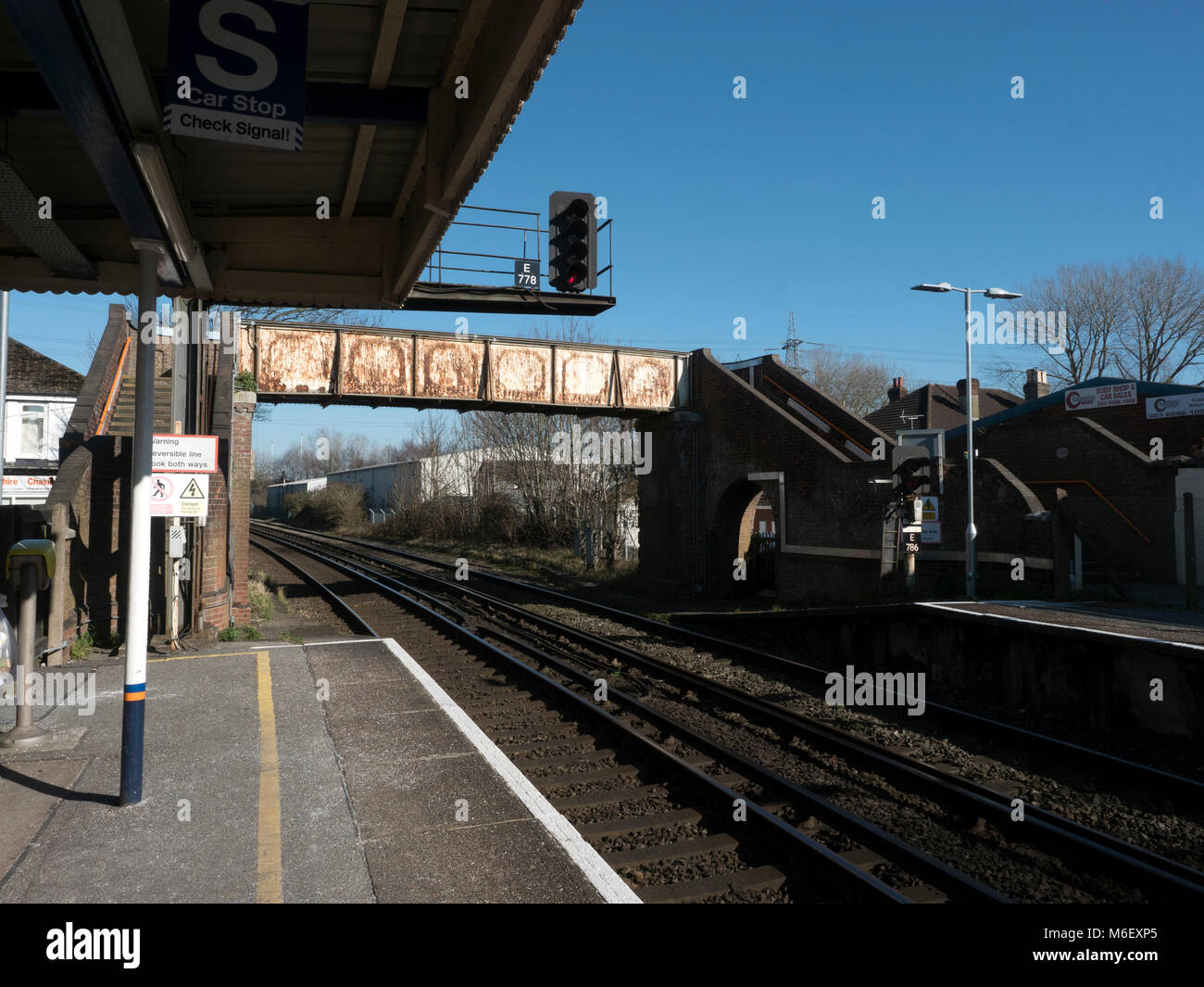 Railway station, Totton, New Forest, Hampshire, England, UK Stock Photo