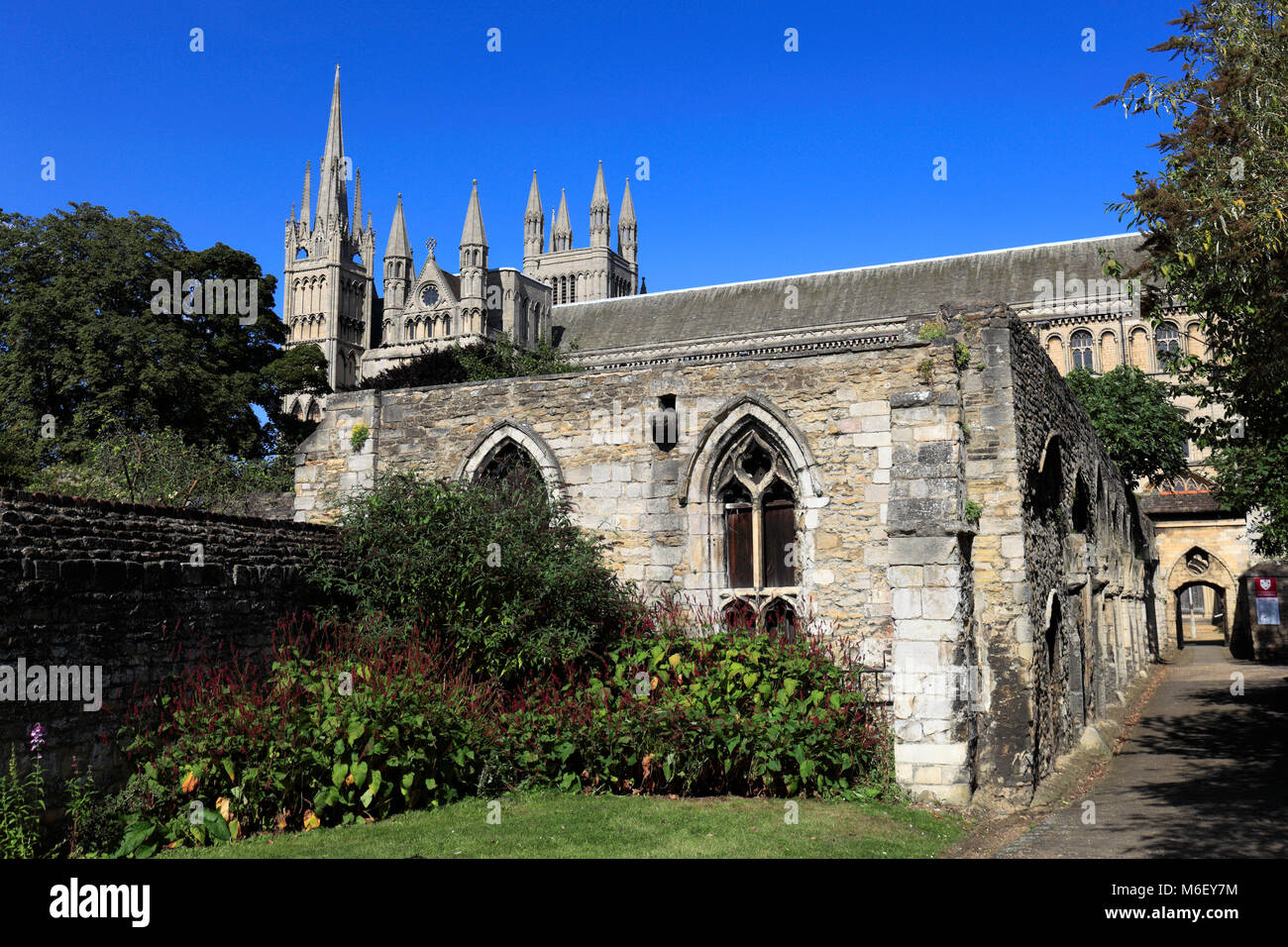 Cathedral Cloisters and the South Elevation of Peterborough City ...