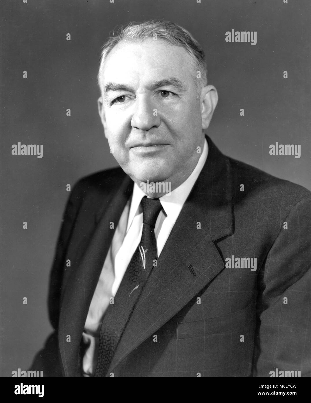 Portrait of Senator Samuel J Ervin, Jr, who was appointed to fill the unexpired term of the late Senator Clyde M Hoey of North Carolina, Washington, DC, 06/25/1954. Stock Photo