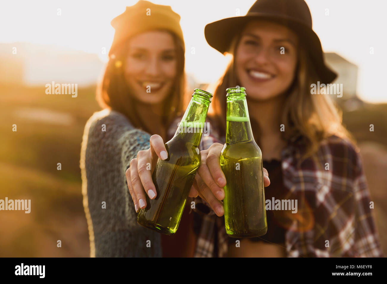 Two best friends making a toast to friendship Stock Photo Alamy