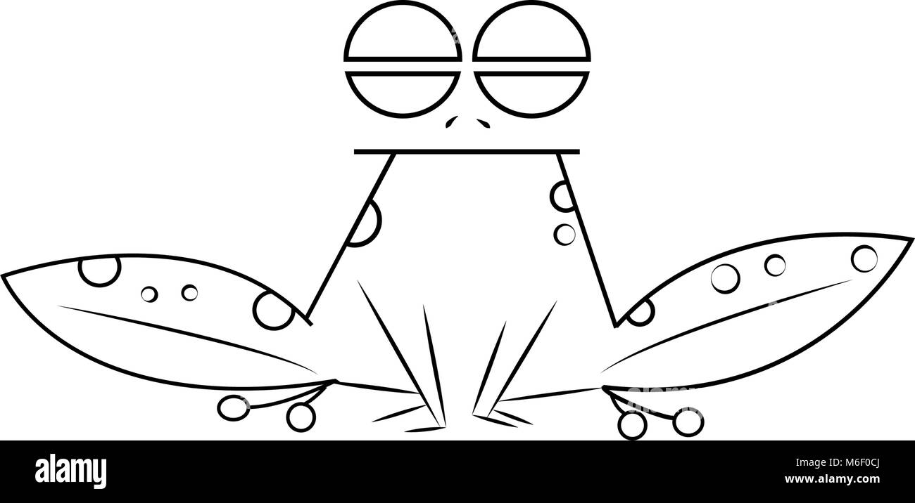 Cute frog cartoon isolated on white Stock Vector Image & Art - Alamy