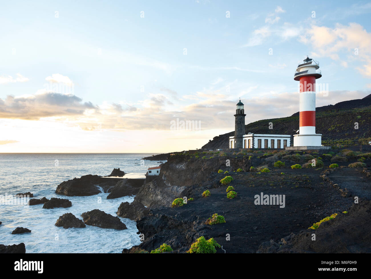 The lighthouse in Fuencaliente, La Palma, Spain. Stock Photo
