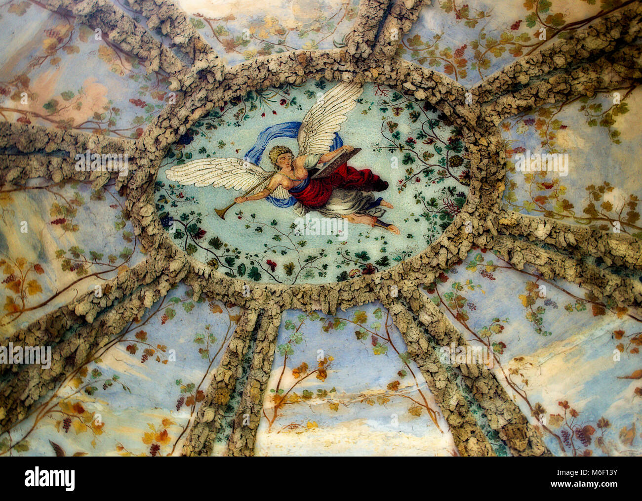 Painted ceiling, Florence, Italy Stock Photo