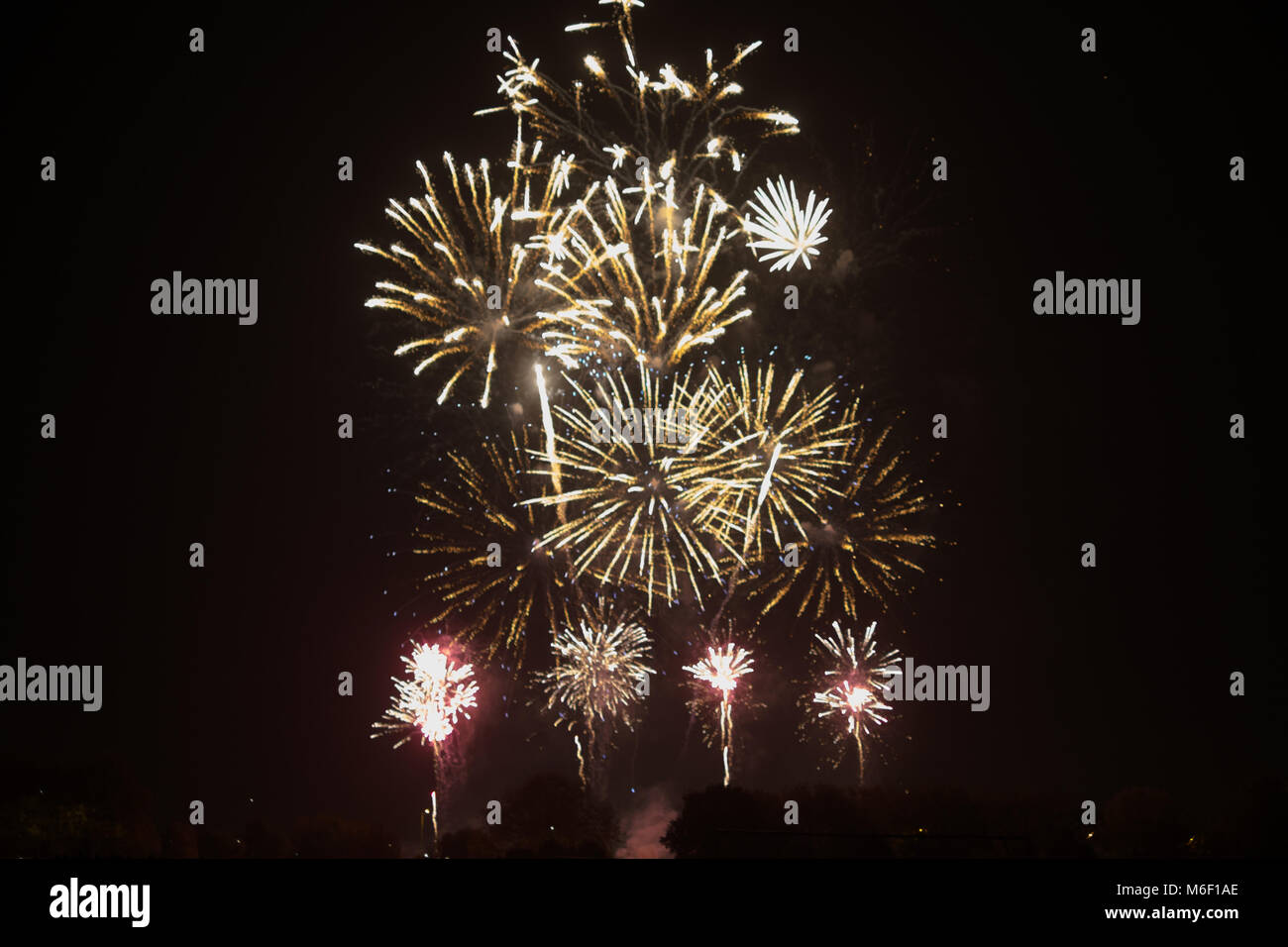 Fireworks at Wanstead Flats Stock Photo Alamy