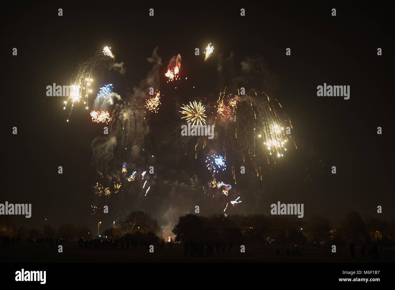 Fireworks at Wanstead Flats Stock Photo Alamy