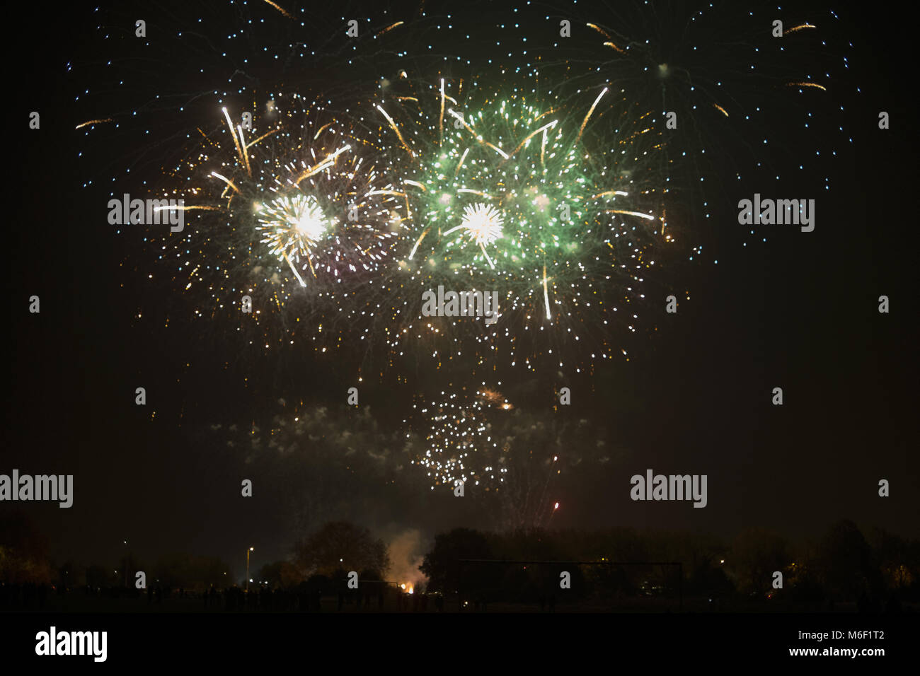 Fireworks at Wanstead Flats Stock Photo Alamy